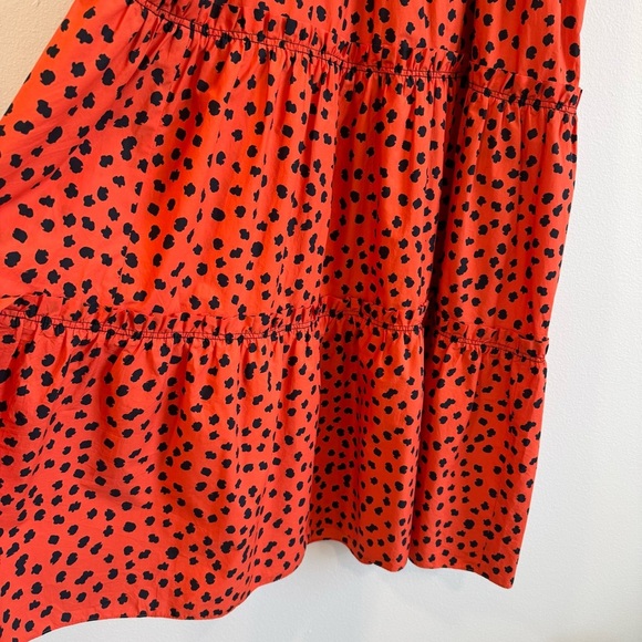Hunter Bell Dessert Poppy Polka Dot Maxi Tiered Dress Sleveless Resort M - Picture 5 of 7